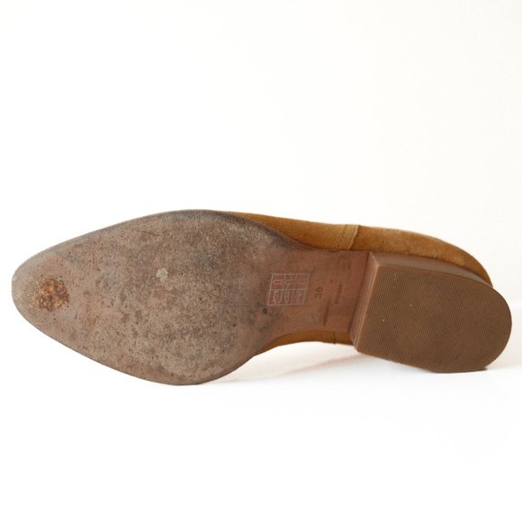 alexander wang 'kori' cutout metal heel chelsea booties in camel brown suede - Picture 10 of 12